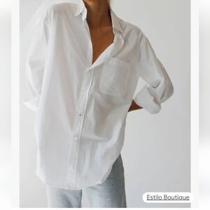Cisco White Casual Button Down Shirt